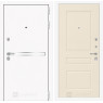 Входная дверь Line White 3 (Шагрень белая / Крем софт)