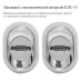 Входная дверь Престиж Лучи 3к с зеркалом Панорама (Бетон темный / Черный кварц)