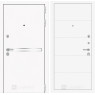 Входная дверь Line White 13 (Шагрень белая / Белый софт)