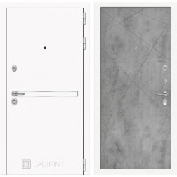 Входная дверь Line White 24 (Шагрень белая / Бетон светлый)