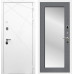 Входная дверь Лофт с зеркалом 2XL (Белый матовый / Графит софт)