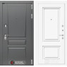 Входная дверь Платинум 26 (Альберо Грей / Эмаль белая RAL 9003)