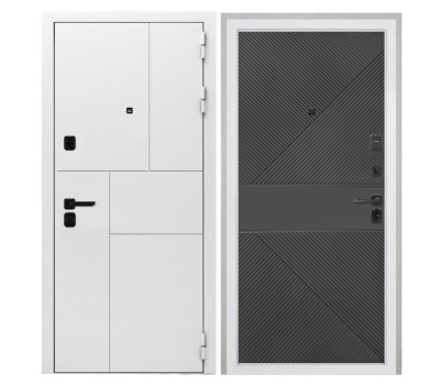 Входная дверь Спарта White панель ФЛ-613 Чёрная
