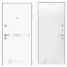 Входная дверь Line White 24 (Шагрень белая / Белый софт)