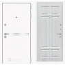 Входная дверь Line White 8 (Шагрень белая / Кристалл вуд)