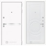Входная дверь Line White 23 (Шагрень белая / Белый софт)