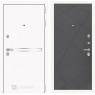 Входная дверь Line White 24 (Шагрень белая / Графит софт)