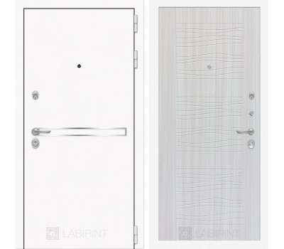 Входная дверь Line White 6 (Шагрень белая / Сандал белый) Входная дверь Line White 6 (Шагрень белая / Сандал белый)