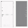 Входная дверь Line White 29 Хомс (Шагрень белая / Серый софт рельеф)