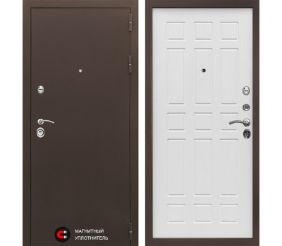 Входная дверь Престиж 3к Спарта (Медный антик / Белое дерево)