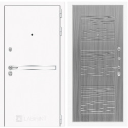 Входная дверь Line White 6 (Шагрень белая / Сандал серый)