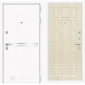 Входная дверь Line White 12 (Шагрень белая / Дуб беленый)