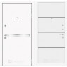 Входная дверь Line White 25 (Шагрень белая / Белый софт)
