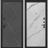 Входная дверь Профит Black (Гранит Лава / Мрамор арктик)