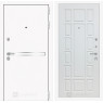 Входная дверь Line White 12 (Шагрень белая / Белое дерево)