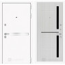 Входная дверь Line White 2 (Шагрень белая / Сандал белый)