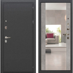 Входная дверь Колизей с зеркалом Бетон серый (панель №102) Входная дверь Колизей с зеркалом Бетон серый (панель №102)