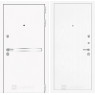 Входная дверь Line White 7 (Шагрень белая / Белое дерево)