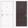 Входная дверь Line White 3 (Шагрень белая / Орех премиум)