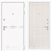 Входная дверь Line White 3 (Шагрень белая / Сандал белый)