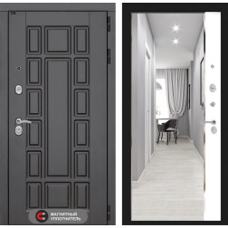 Входная дверь Нью-Йорк с зеркалом Панорама (Венге / Белый софт)