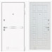 Входная дверь Line White 12 (Шагрень белая / Белое дерево)