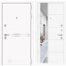 Входная дверь Line White 19 зеркало (Шагрень белая / Белый софт)