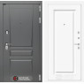 Входная дверь Платинум 27 (Альберо Грей / Эмаль белая RAL 9003)