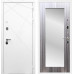 Входная дверь Лофт с зеркалом 2XL (Белый матовый / Сандал серый)