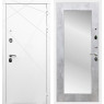 Входная дверь Лофт с зеркалом 2XL (Белый матовый / Бетон светлый)