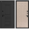 Входная дверь Аляска Термо Лайт №04 (Муар черный / Беленый дуб)